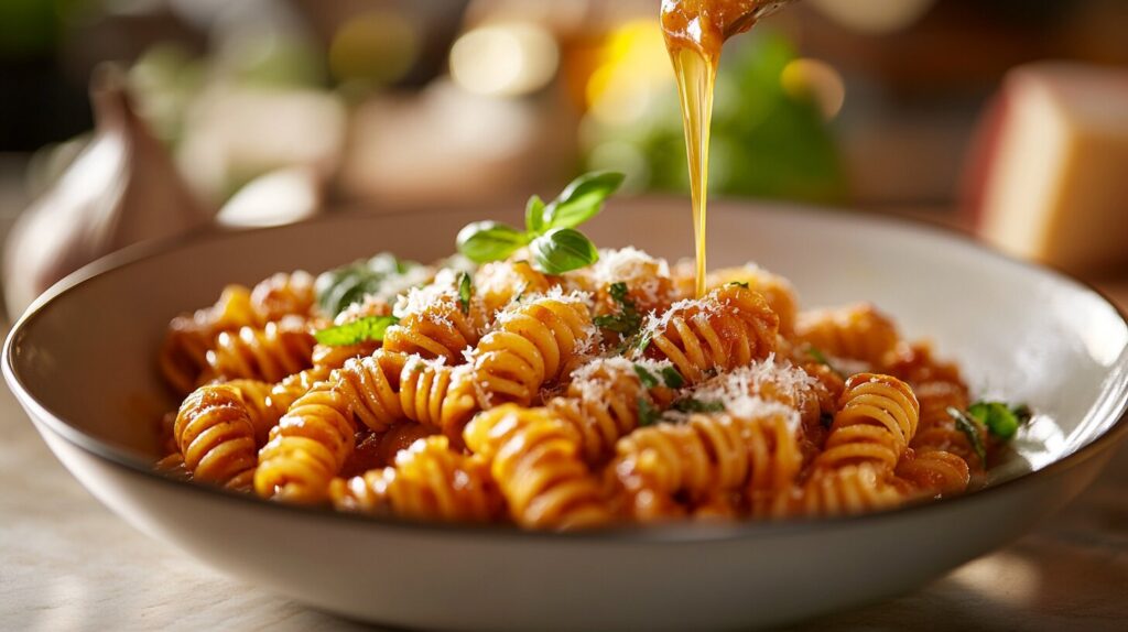 Corkscrew pasta sauce