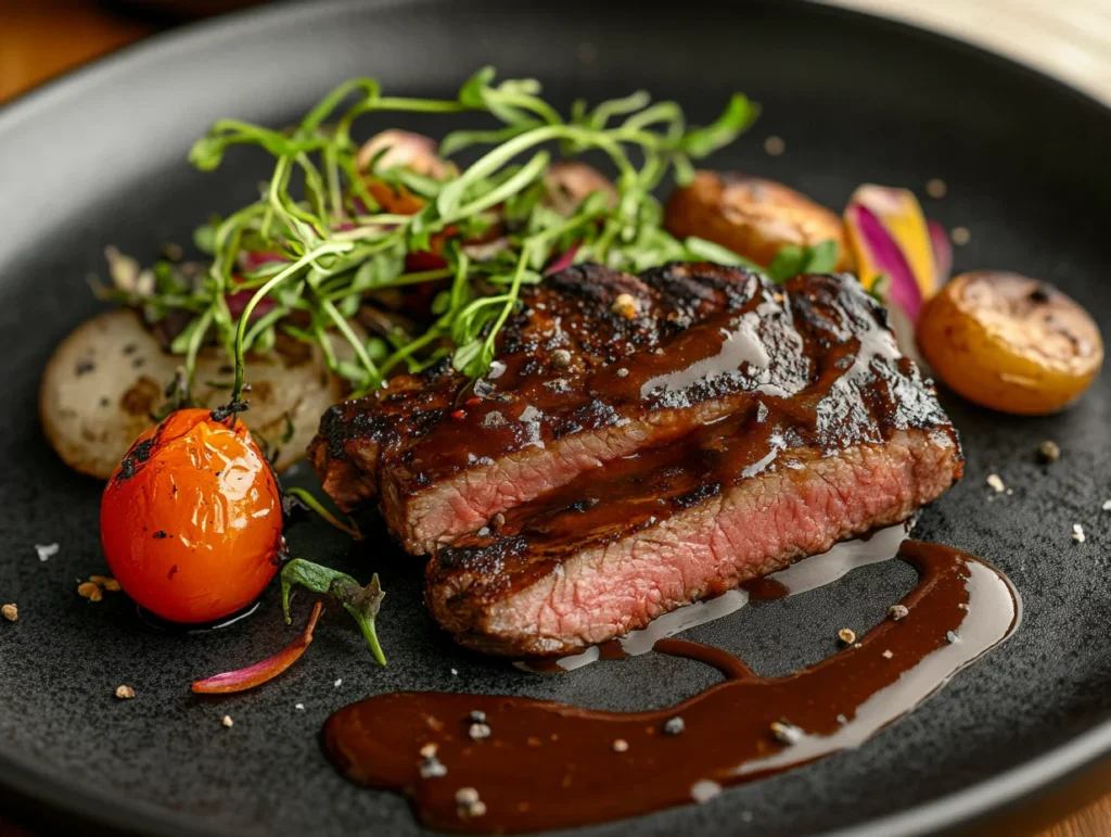 Flank Steak with BBQ Sauce