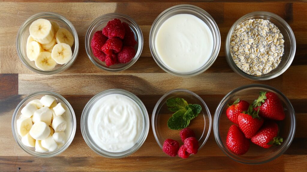 Ingredients for Greek Yogurt Smoothies