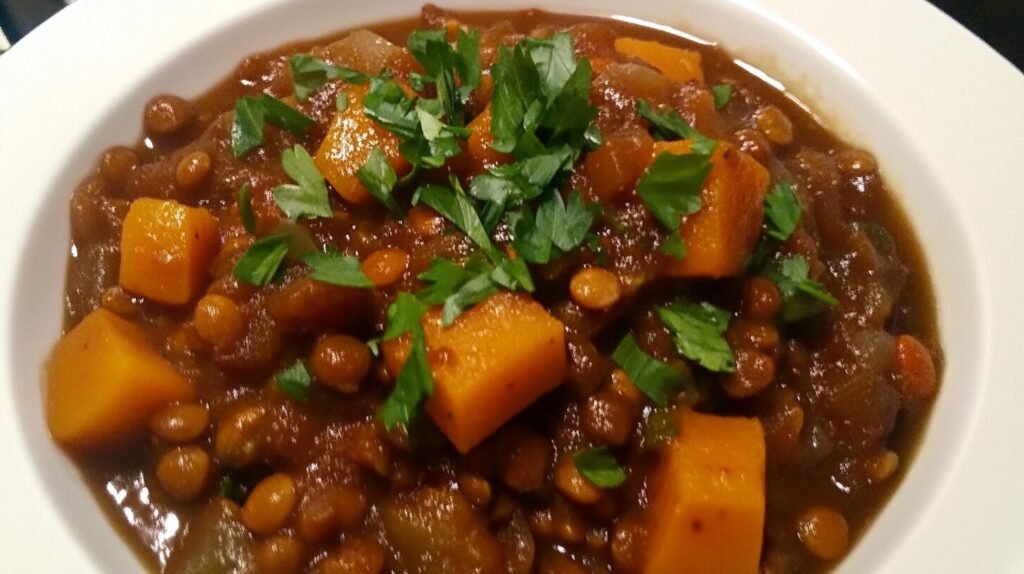 slow cooker lentil stew