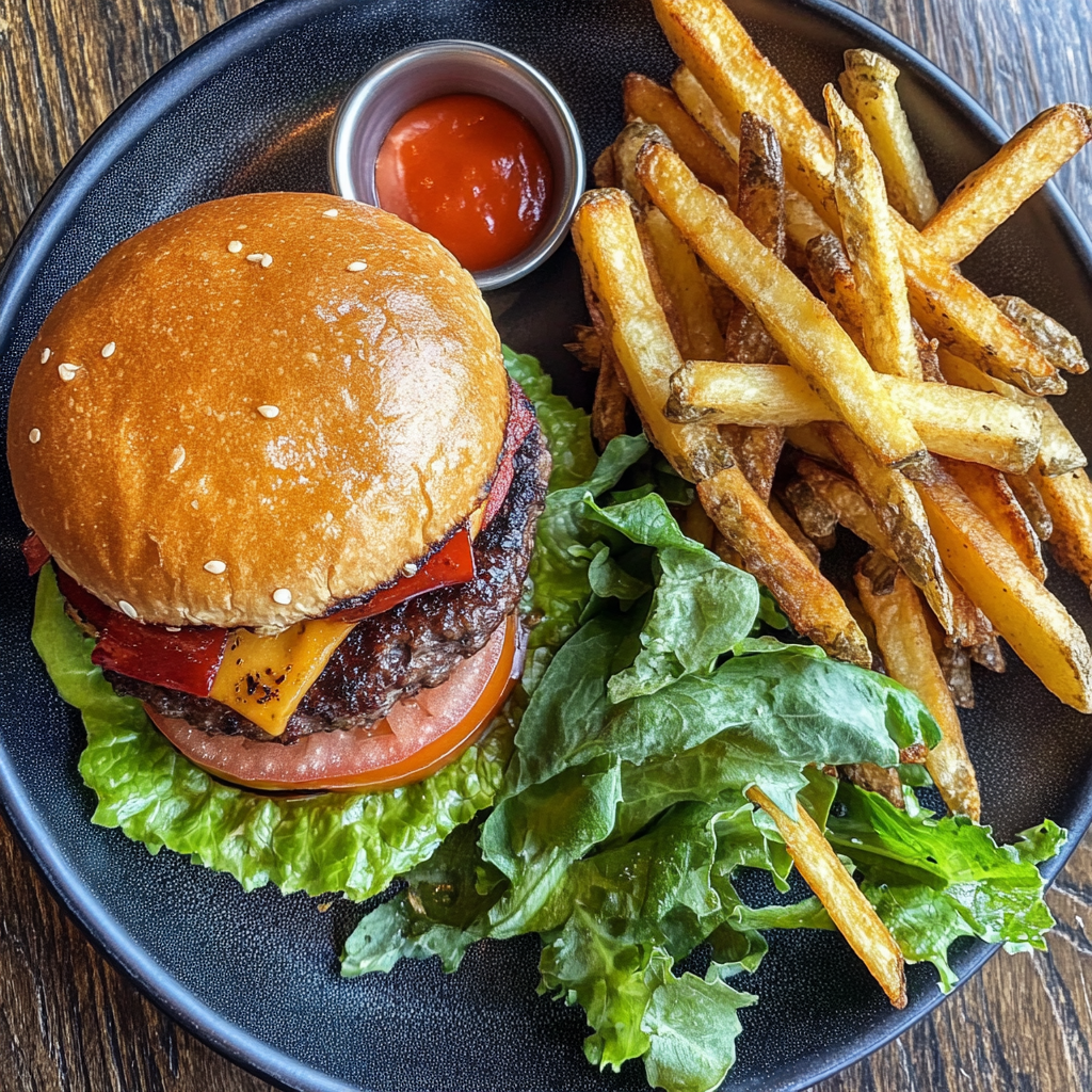 burger and fries healthy