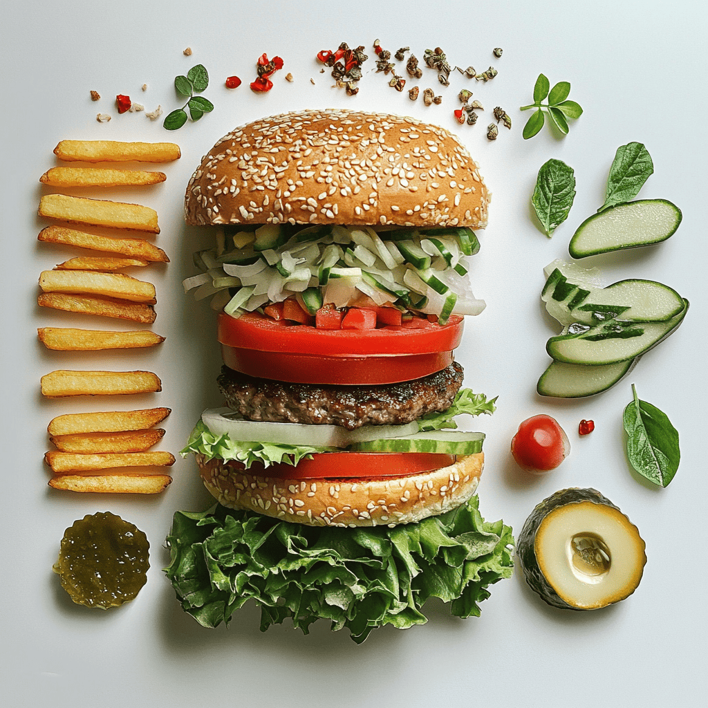 burger and fries healthy ingredients