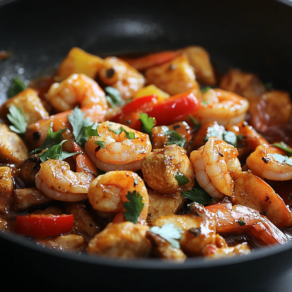 Can you cook shrimp and chicken together?