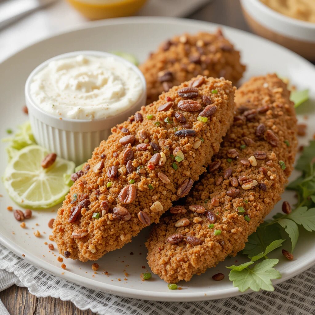 Pecan-crusted chicken tenders