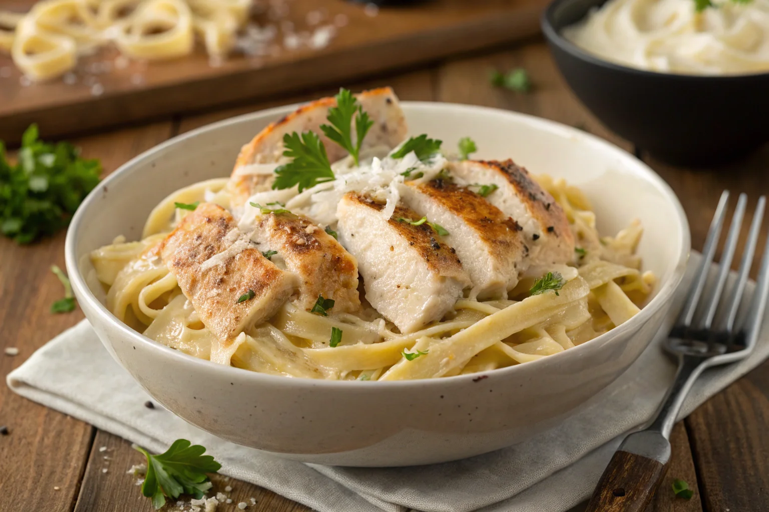 Garlic Parmesan Chicken Pasta