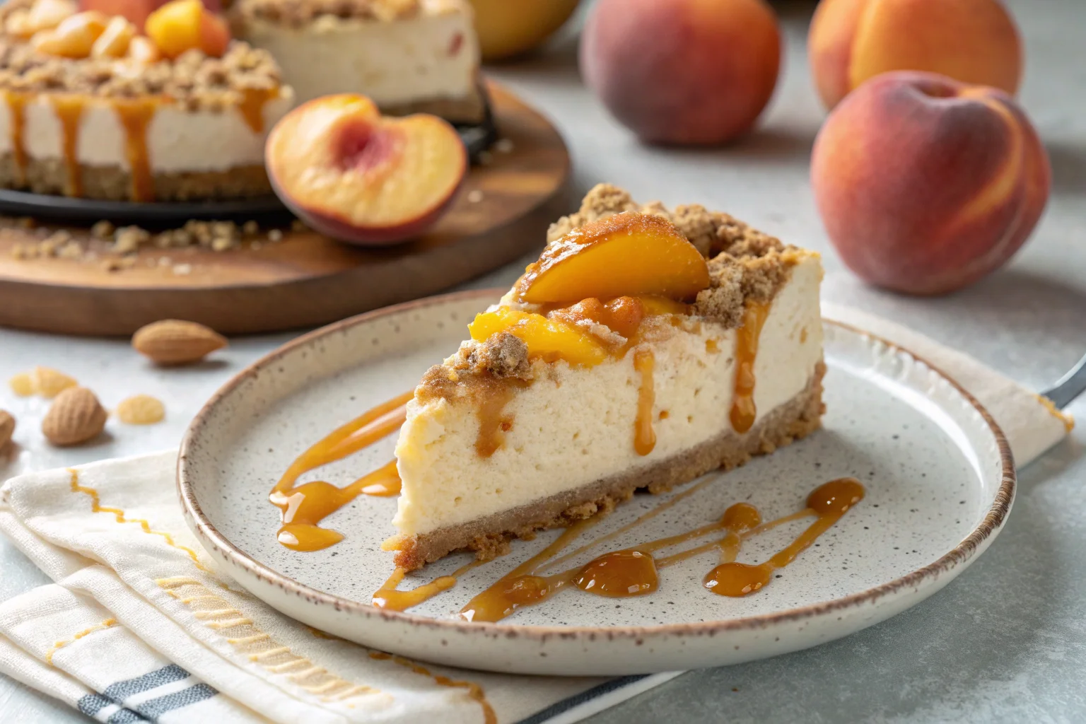 Peach Cobbler Cheesecake