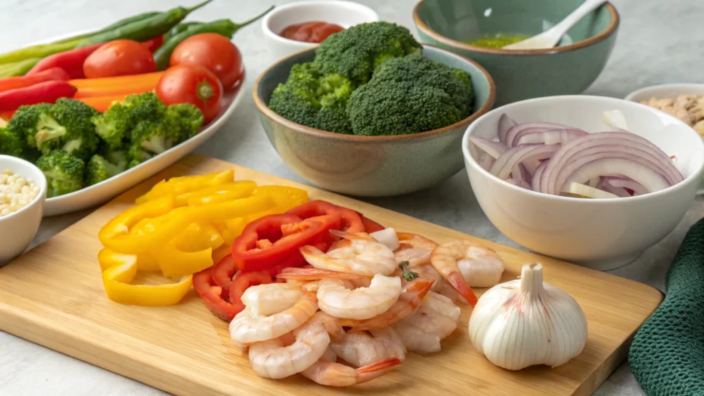  ingredient shrimp stir fry